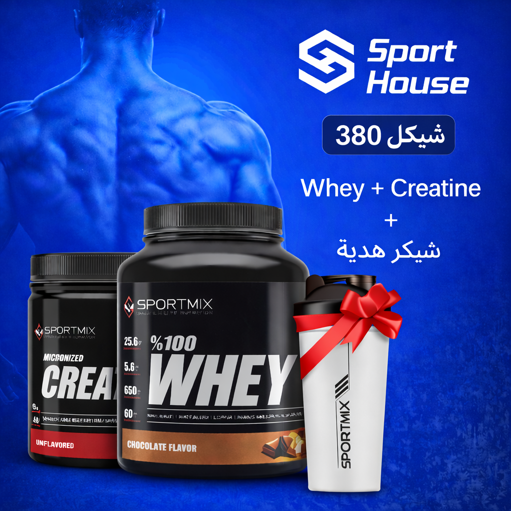 بكيج القوة والتضخيم - Whey Protein Plus + Creatine